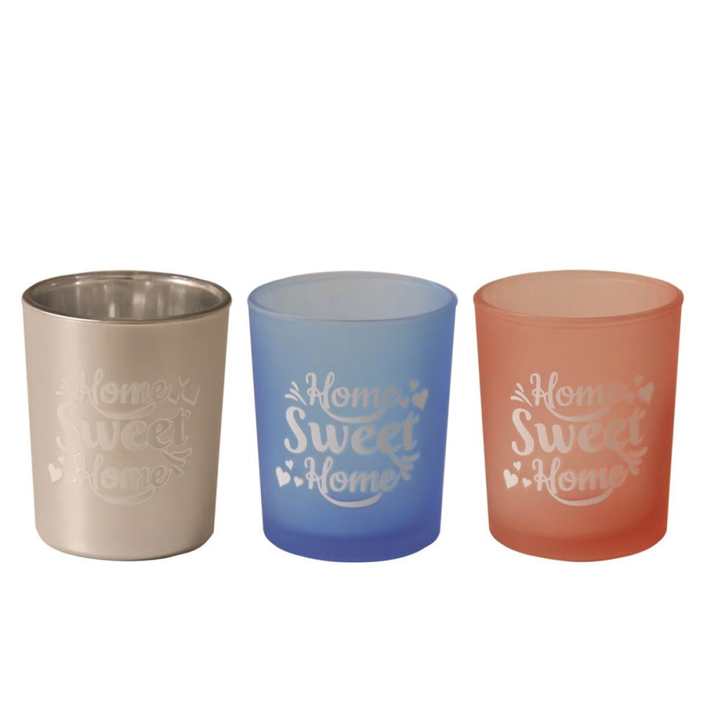 Aroma Home Sweet Home 3 Tealight & Votive Holder Set £6.29